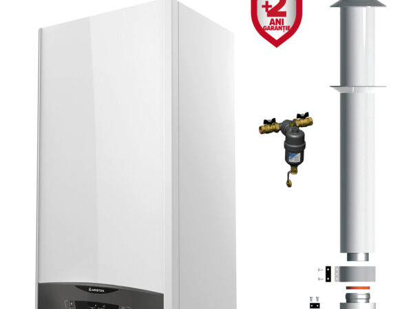 Ariston Clas One+ WiFi 24 kW Centrala termica combi cu Filtru anti-magnetita Salus MD34S si Pachet extragarantie centrale Ariston gama One, +2 ani